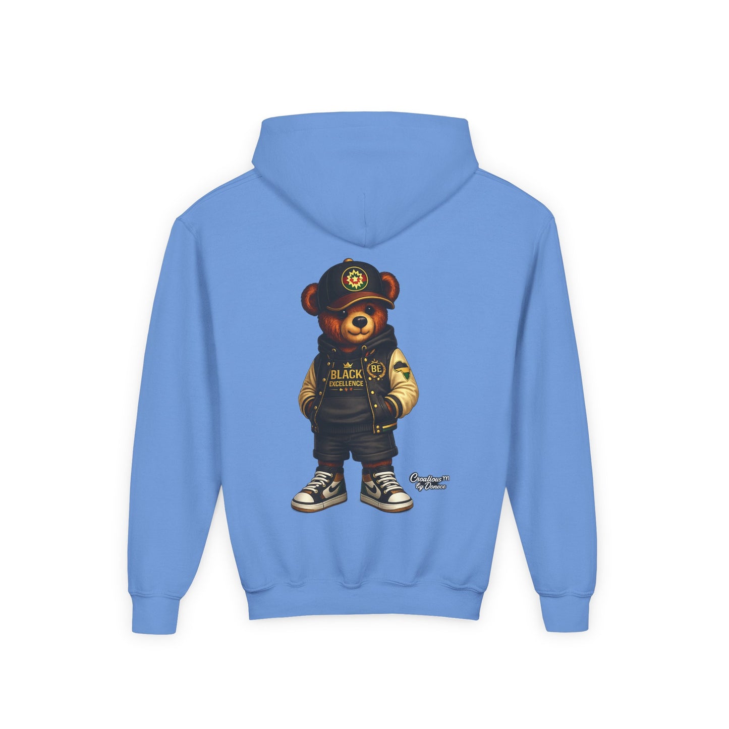 Youth Teddy Bear Hoodie — Cool Streetwear Bear Graphic Sweatshirt