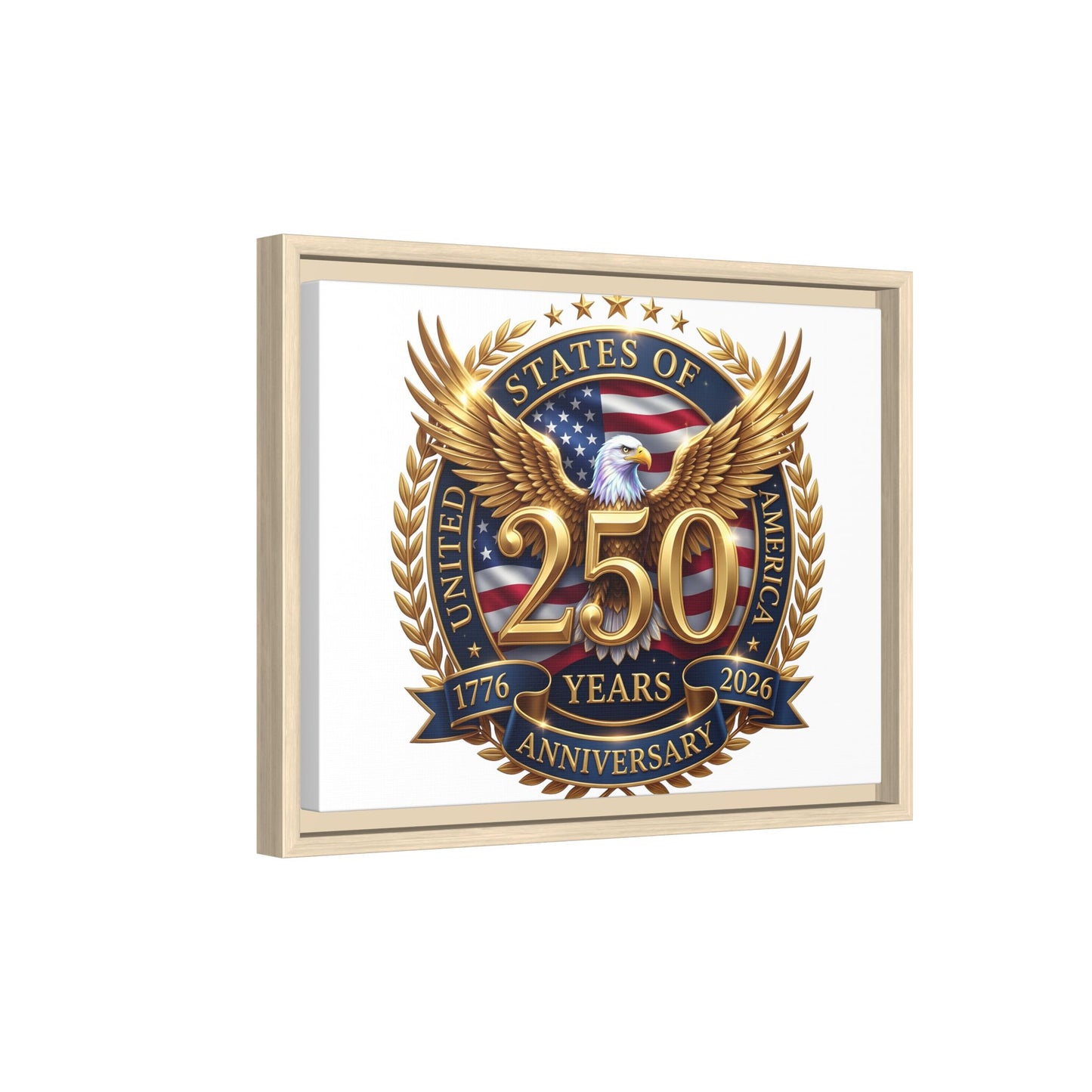 250th United States Anniversary Framed Canvas Print