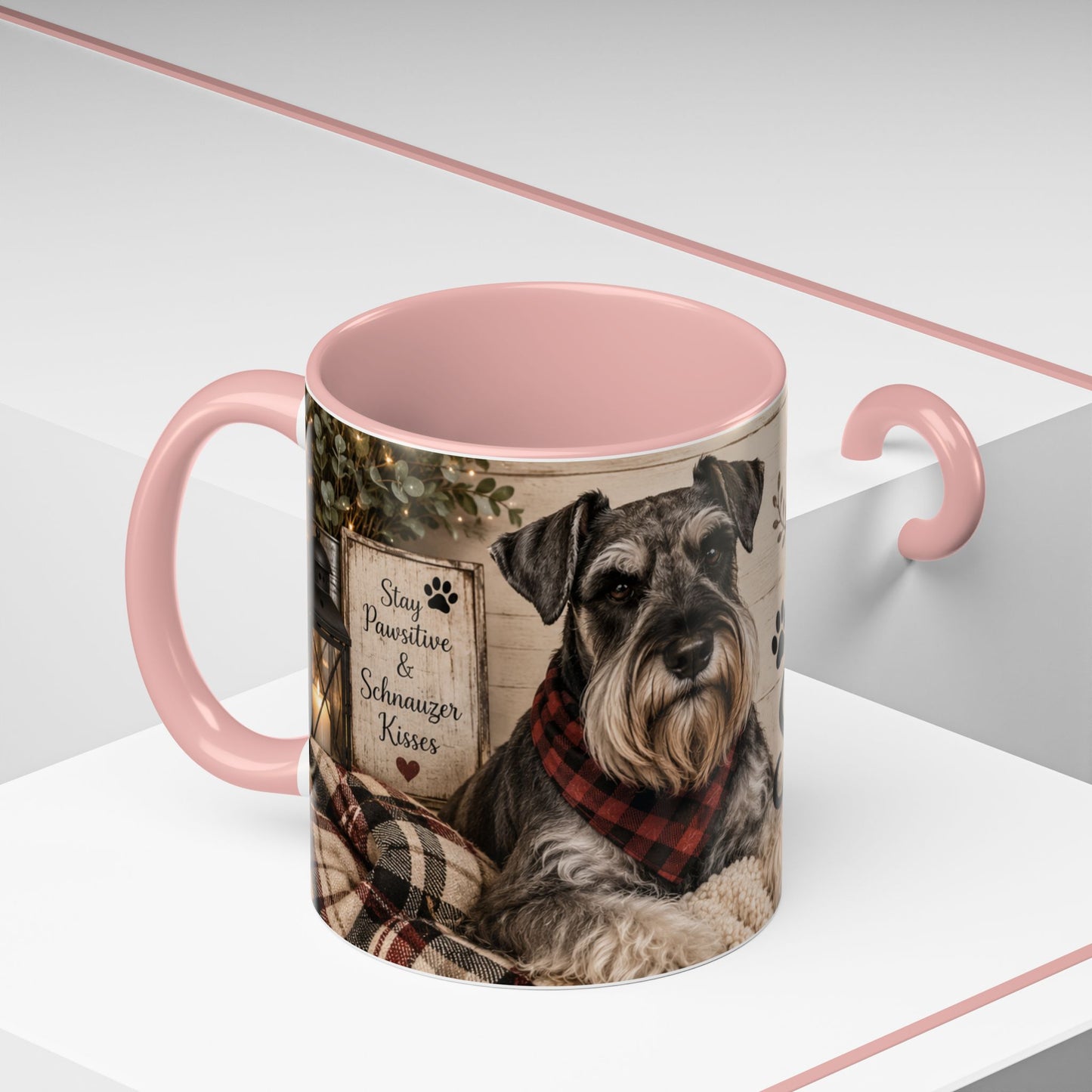 Standard Schnauzer Accent Coffee Mug — "Home Is Where My Standard Schnauzer Is"