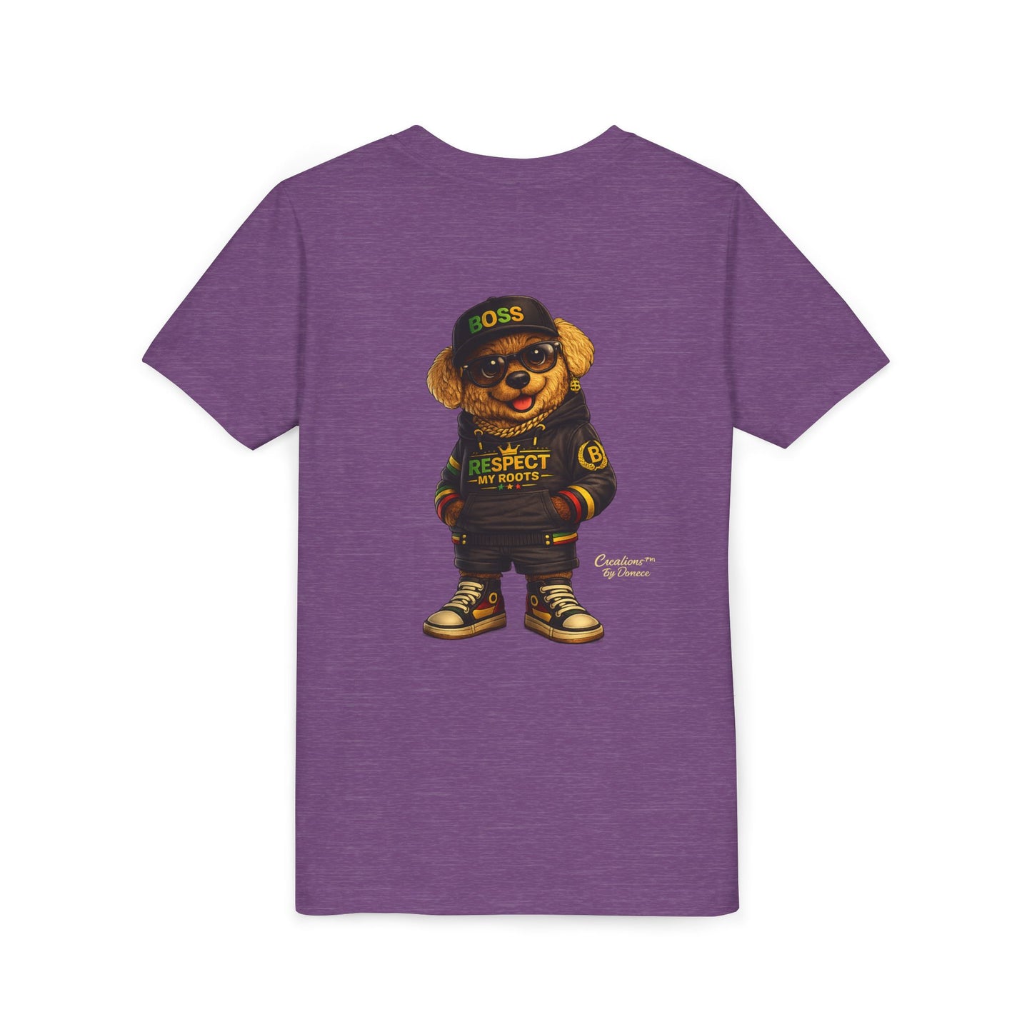 Kids Graphic Tee - 'Respect the Hustle' Teddy Bear Streetwear