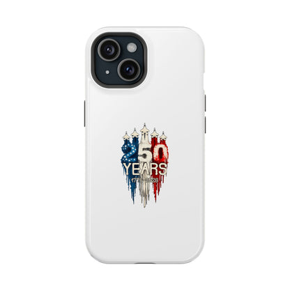 50 Years Patriotic iPhone Case — American Flag Anniversary Magnetic Impact-Resistant Case