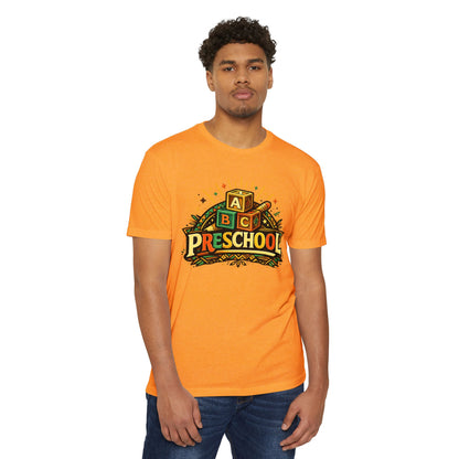 Preschool T-Shirt – Retro ABC Blocks Graphic Tee for Teachers & Kids