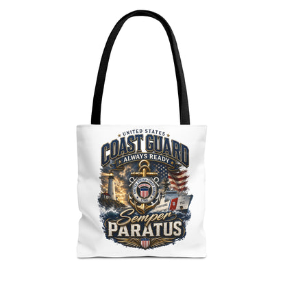 Coast Guard Semper Paratus Tote Bag – U.S. Coast Guard Patriotic Beach & Everyday Carry