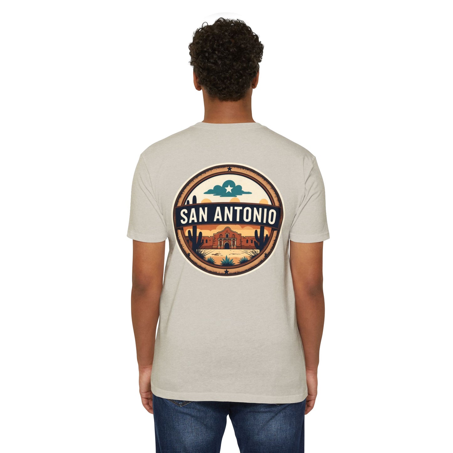 San Antonio Badge T-Shirt — Vintage Desert City Graphic