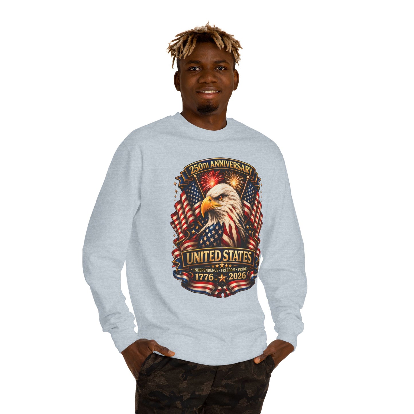 250th Anniversary United States Eagle Sweatshirt – 1776–2026 Patriotic Crewneck