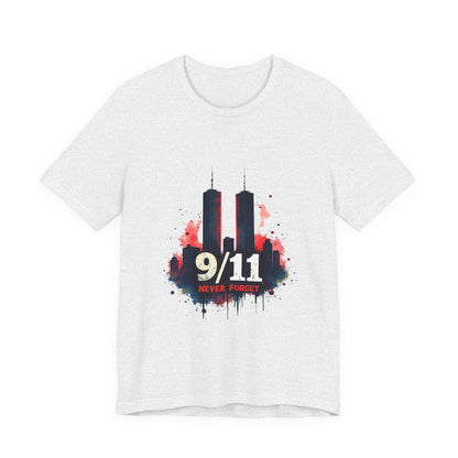 9/11 Never Forget T-Shirt — World Trade Center Memorial Tee
