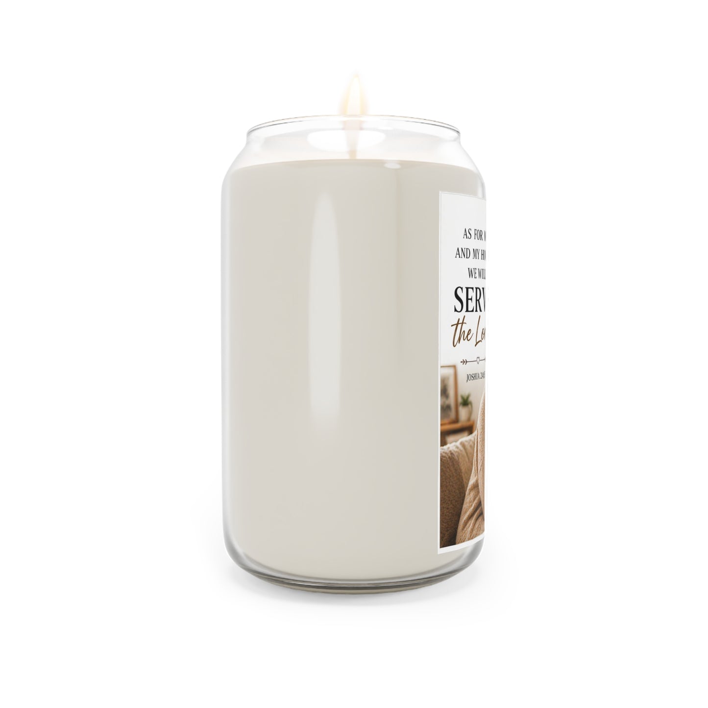 Soy Candle — "As For Me and My House, We Will Serve the Lord" (13.75 oz)