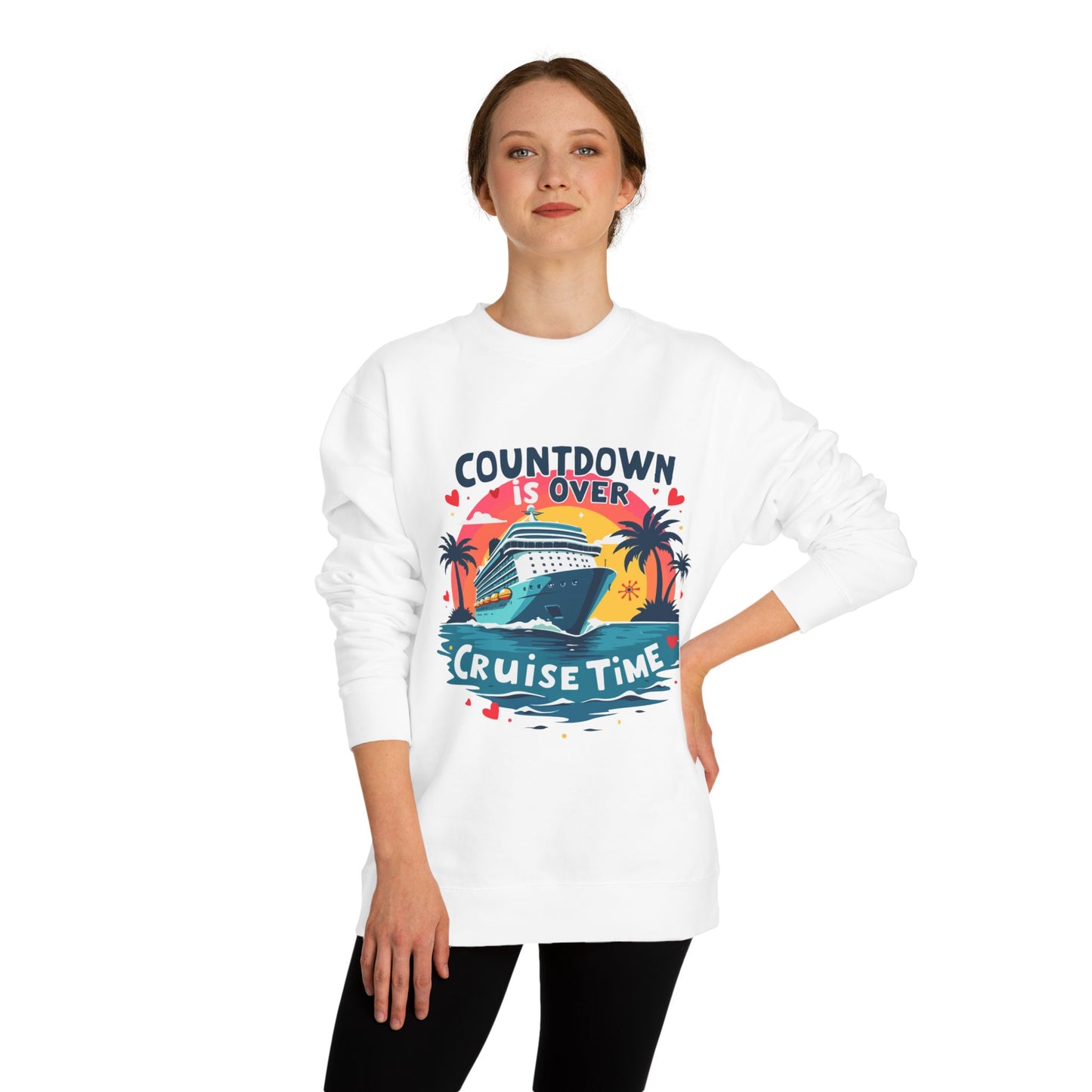 Cruise Time Sweatshirt - "Countdown Is Over" Tropical Cruise Crewneck