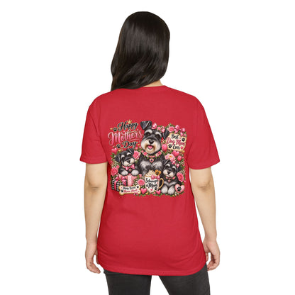 Mother's Day Schnauzer T-Shirt — "Happy Mother's Day" Dog Mom Tee