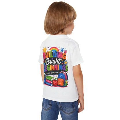 Toddler T-Shirt — "Building Bright Beginnings" Back-to-School Graphic