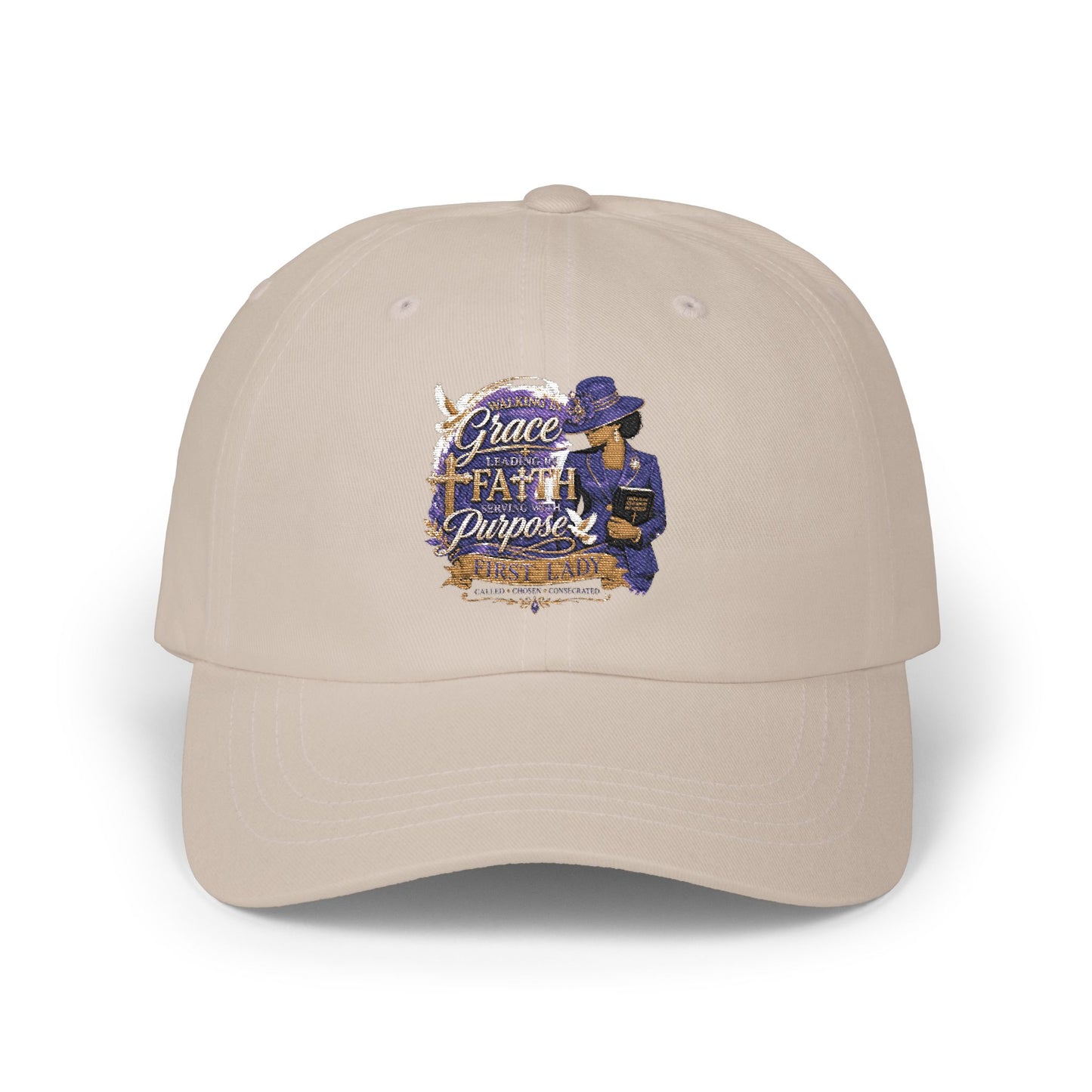 Dad Cap – Grace, Faith & Purpose Embroidered Hat (Faith-Inspired Gift)