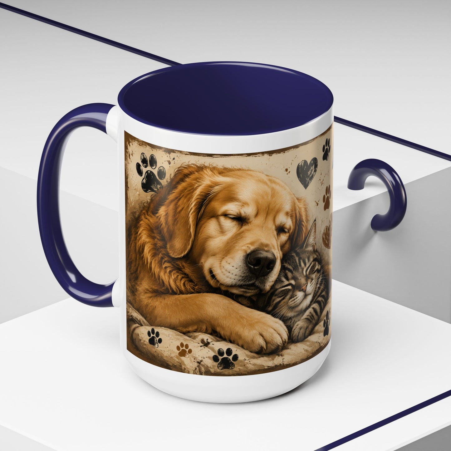 Coffee Mug – "A House Is Not A Home Without Paws" Pet Lover Accent Mug