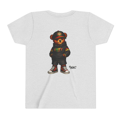 Youth T‑Shirt — Cool Bear Graphic Tee with 'UNITY' Hoodie Design