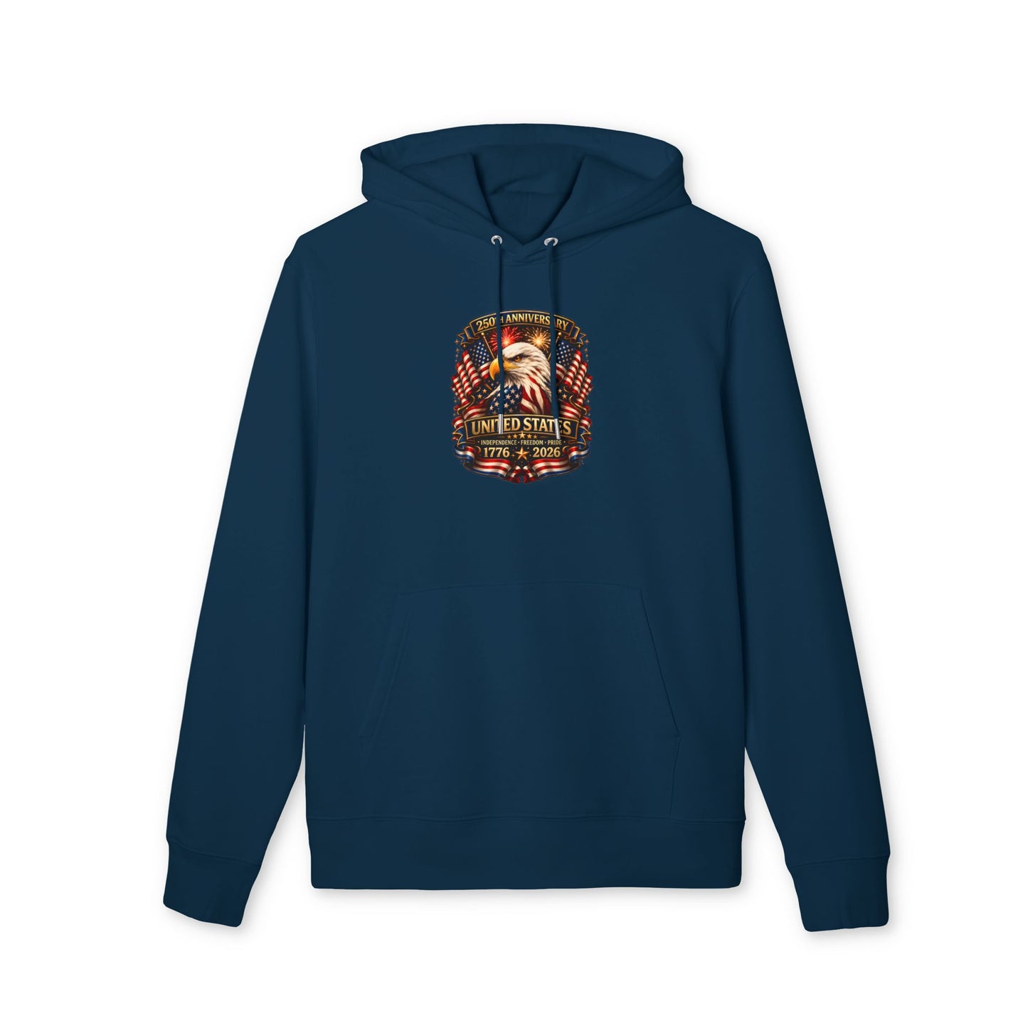 Patriotic Eagle Hoodie — United States 1776–2026 Flag Design