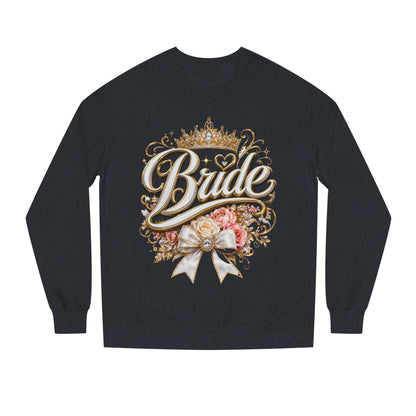 Bride Sweatshirt — Floral Crown Bridal Crewneck for Bachelorette & Wedding