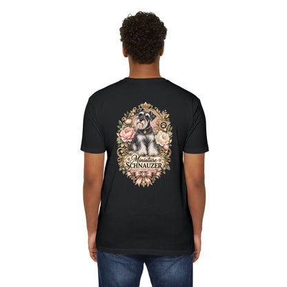 Miniature Schnauzer Floral T‑Shirt