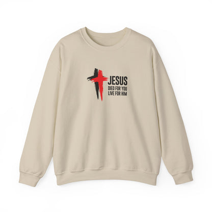 "Jesus Died For You, Live For Him" Sweatshirt