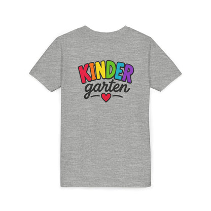 Kindergarten Rainbow Youth Tee — 'Kindergarten' Colorful Back-to-School Shirt