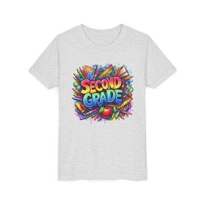 Second Grade Youth Tee — Colorful Back-to-School Kids T-Shirt