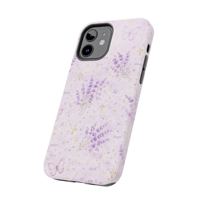 Faith Grace Blessed Phone Case | Christian Floral iPhone Case