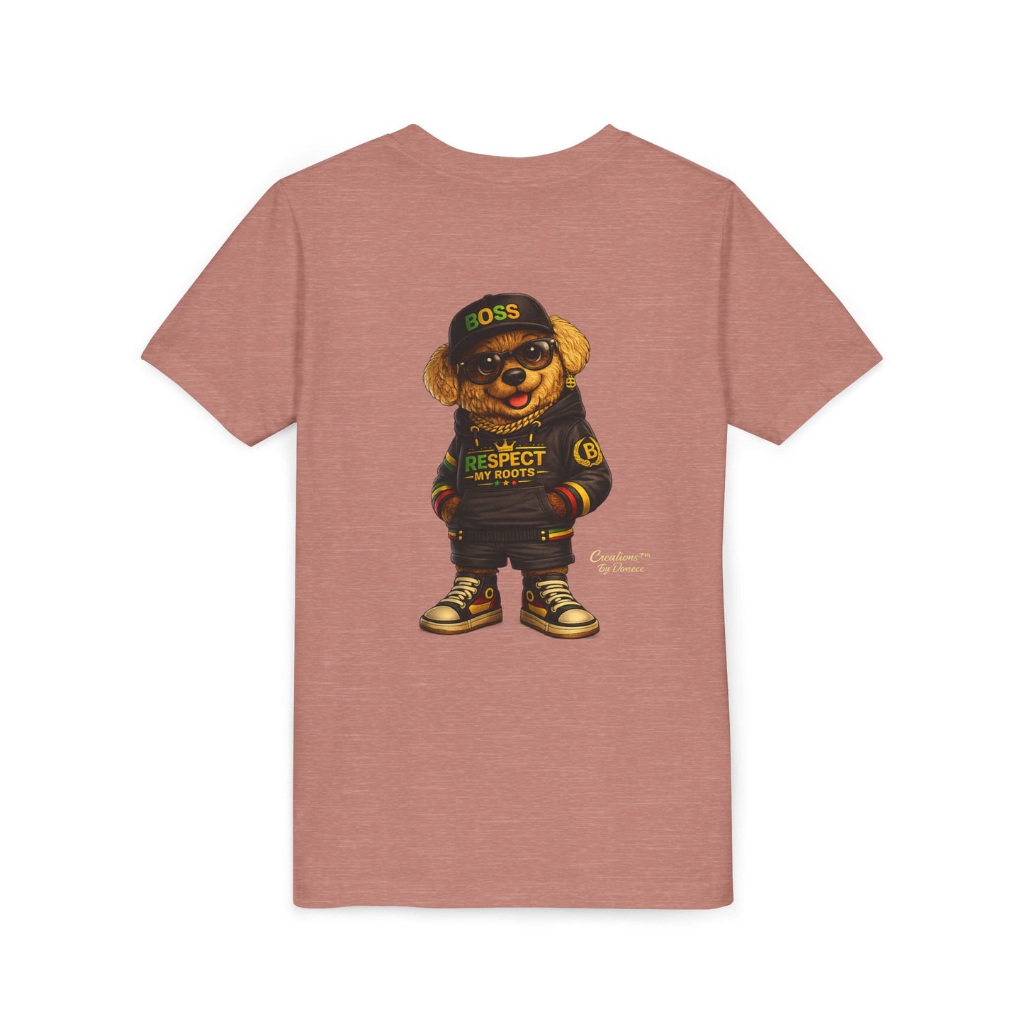 Kids Graphic Tee - 'Respect the Hustle' Teddy Bear Streetwear