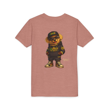 Kids Graphic Tee - 'Respect the Hustle' Teddy Bear Streetwear