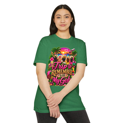 T-Shirt — 'A Trip to Remember With My Girls' Tropical Bachelorette/Besties Tee