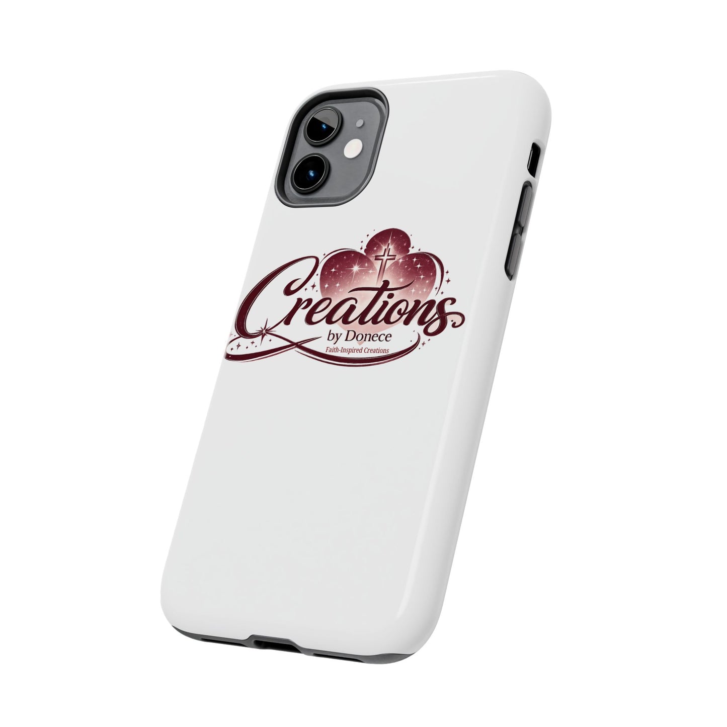 Tough Phone Case — "Creations by Donece" Logo Protective Phone Cover