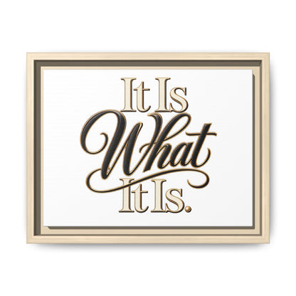 It Is What It Is Framed Canvas Wall Art