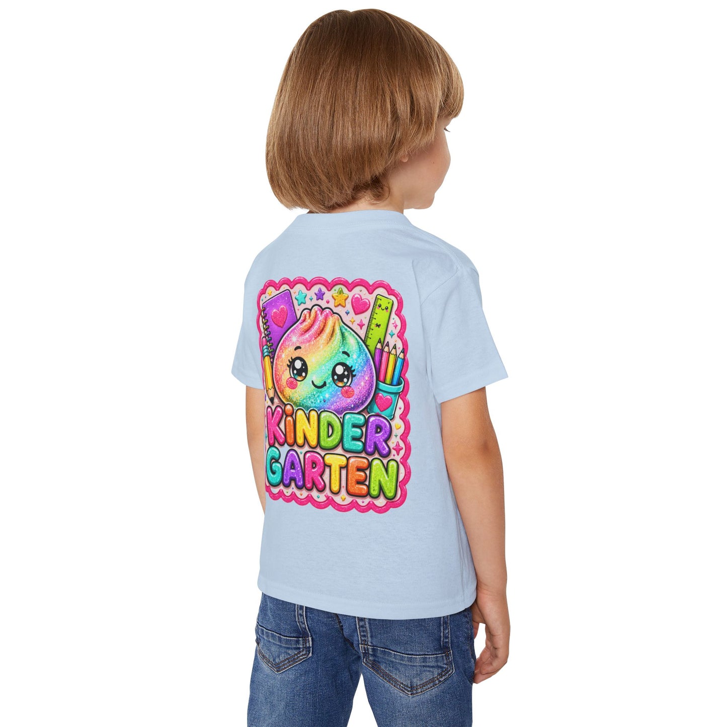 Kindergarten Cute Rainbow Emoji Toddler T-Shirt