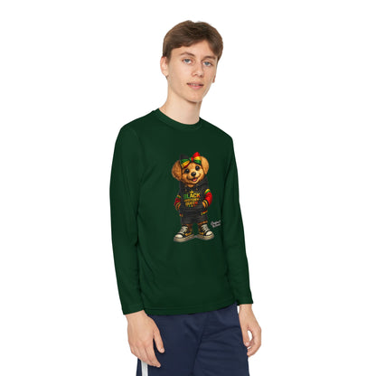 Youth Long Sleeve Tee — Rasta Bear 'Black History' Graphic
