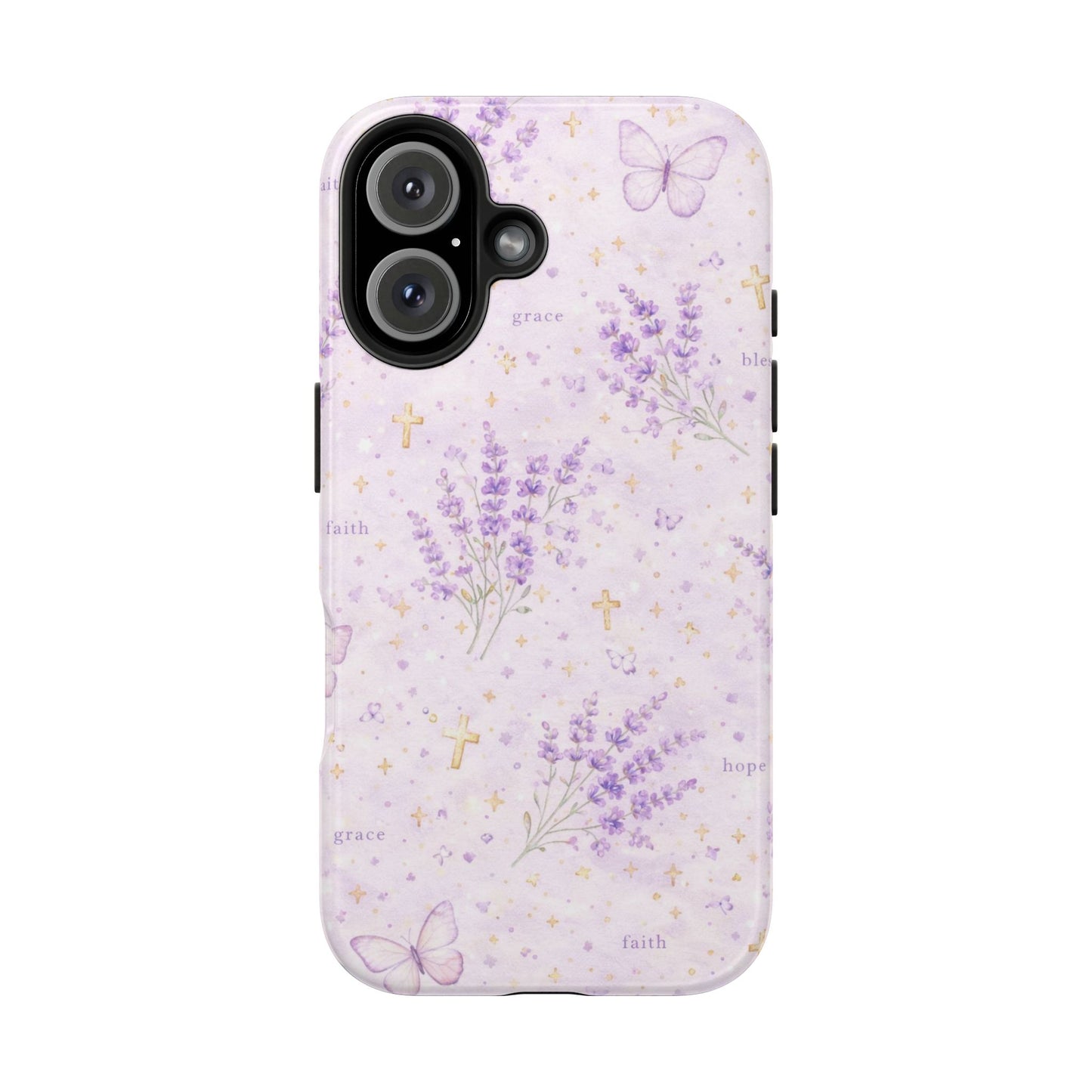 Faith Grace Blessed Phone Case | Christian Floral iPhone Case