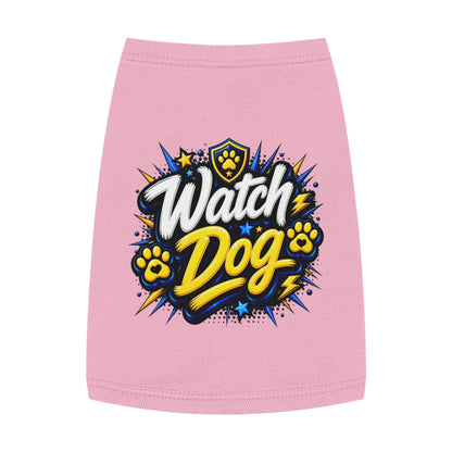 Watch Dog Pet Tank Top — Cute Guard Dog Graphic Tank for Small Dogs