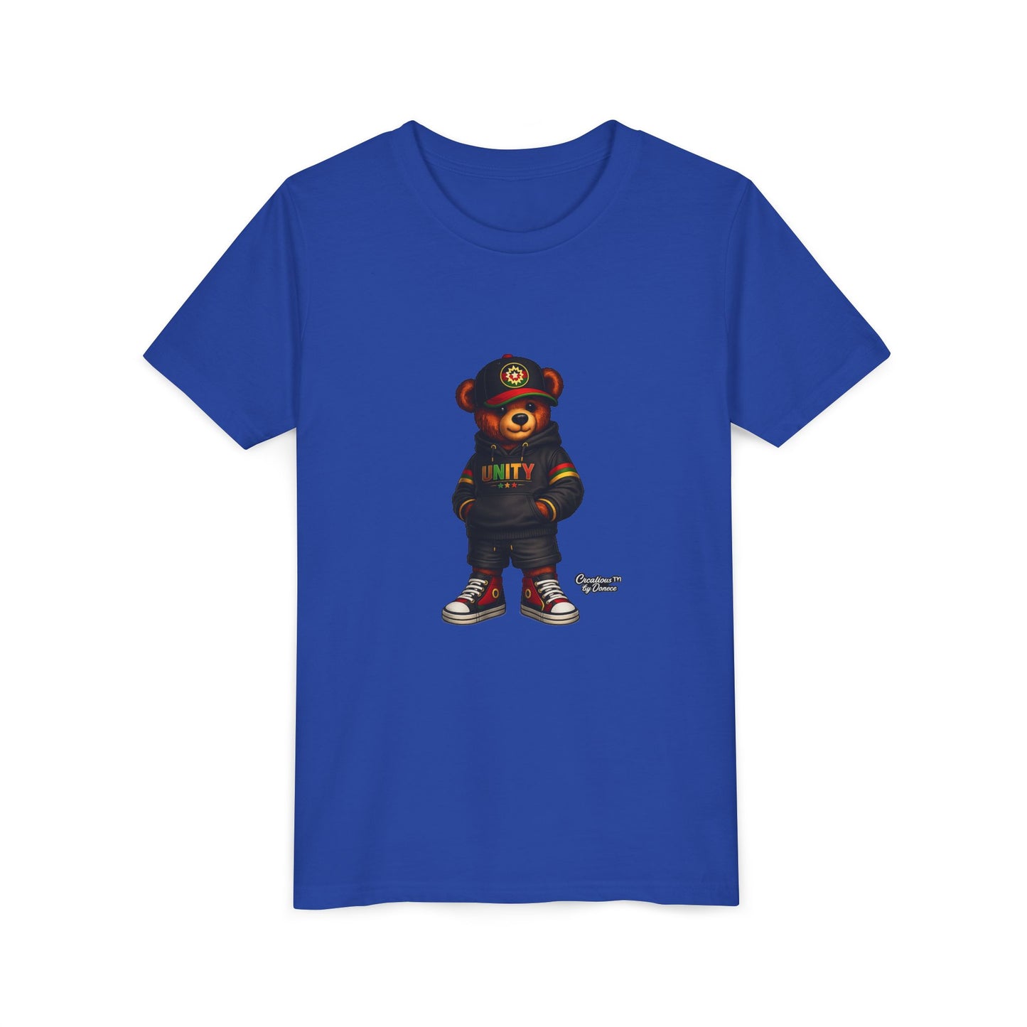 Youth T‑Shirt — Cool Bear Graphic Tee with 'UNITY' Hoodie Design