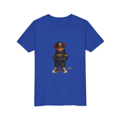 Youth T‑Shirt — Cool Bear Graphic Tee with 'UNITY' Hoodie Design