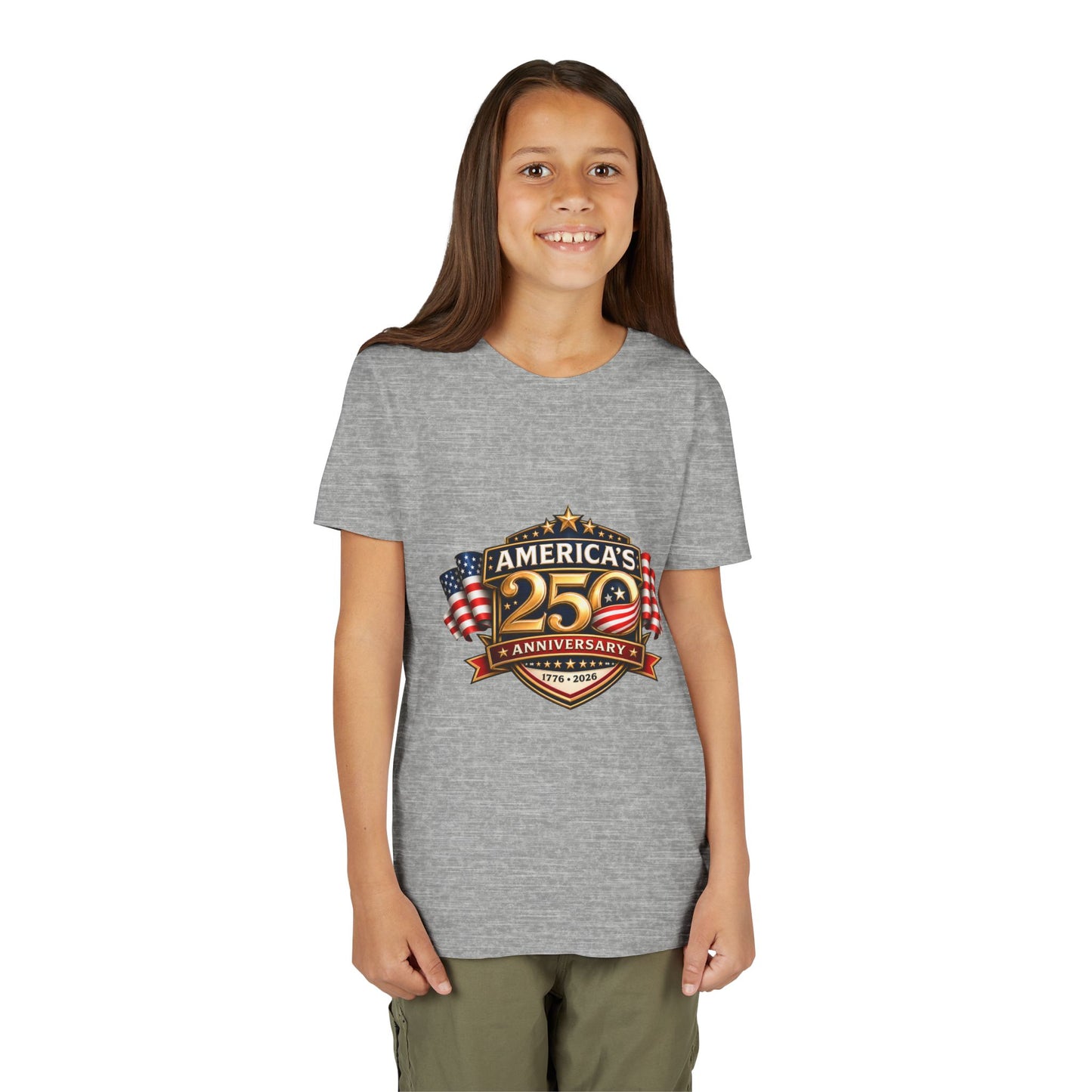 America's 250th Anniversary Youth Tee - Patriotic 1776–2026 Celebration Shirt