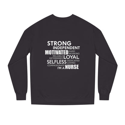 Nurse Word Cloud Sweatshirt — Strong Independent Motivated Loyal Selfless