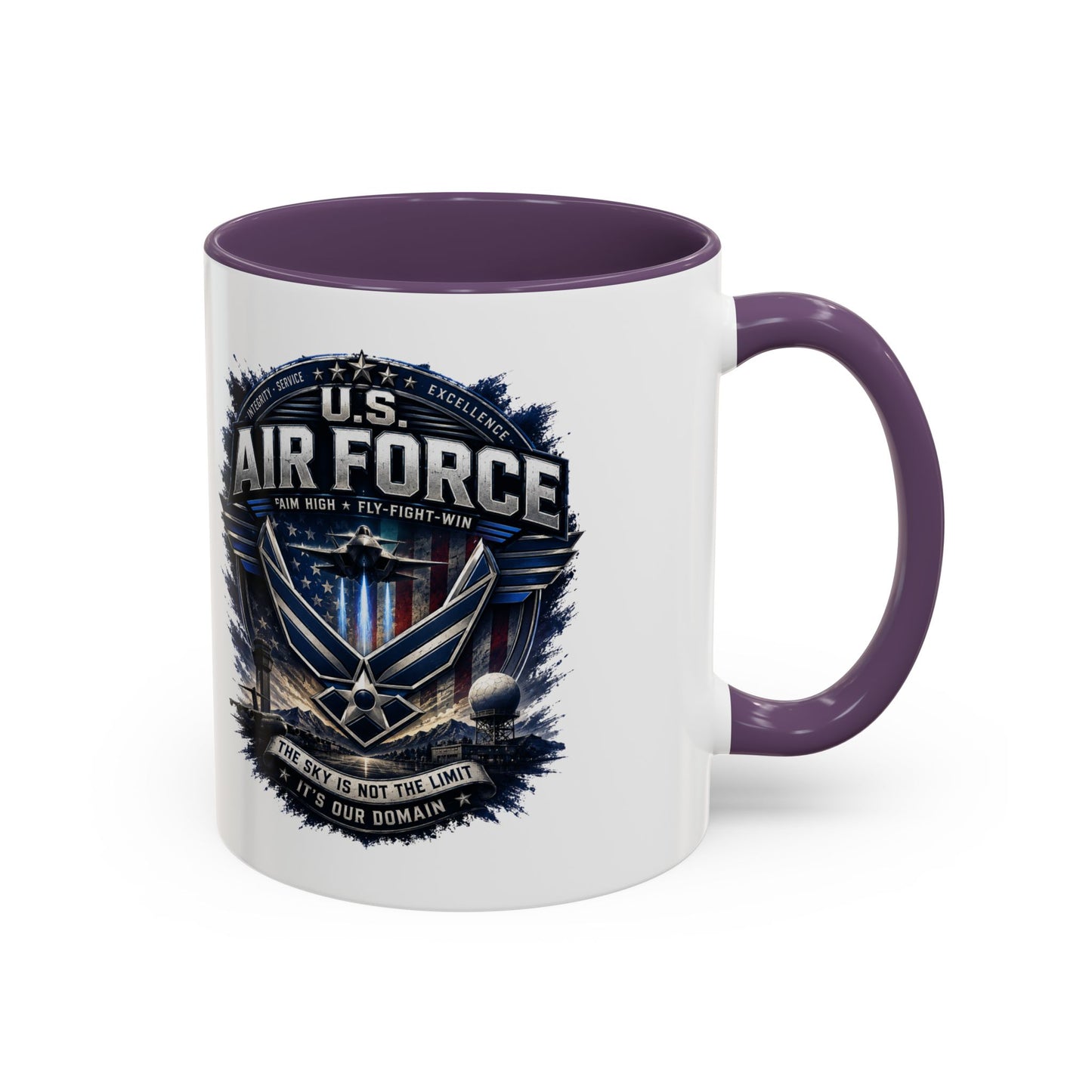 U.S. Air Force Accent Coffee Mug — Military Emblem 11/15oz