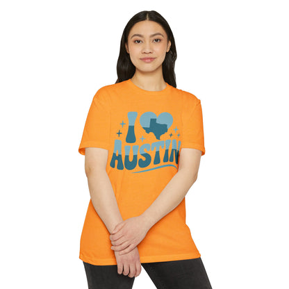 I Heart Austin Graphic T-Shirt — Retro Texas City Pride Tee