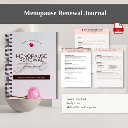 Menopause Renewal Journal Printable | Self-Care, Healing & Wellness Reflection Journal