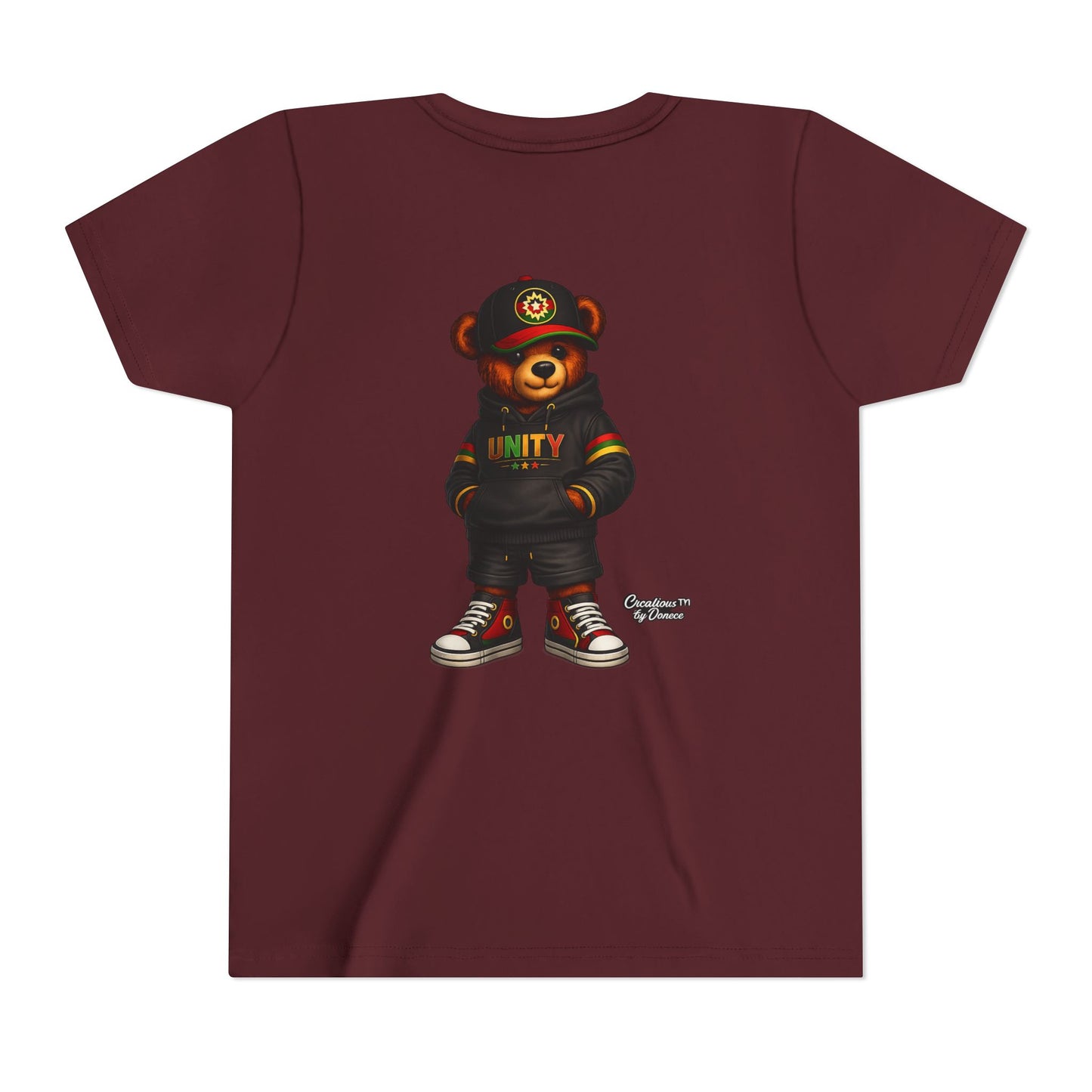 Youth T‑Shirt — Cool Bear Graphic Tee with 'UNITY' Hoodie Design
