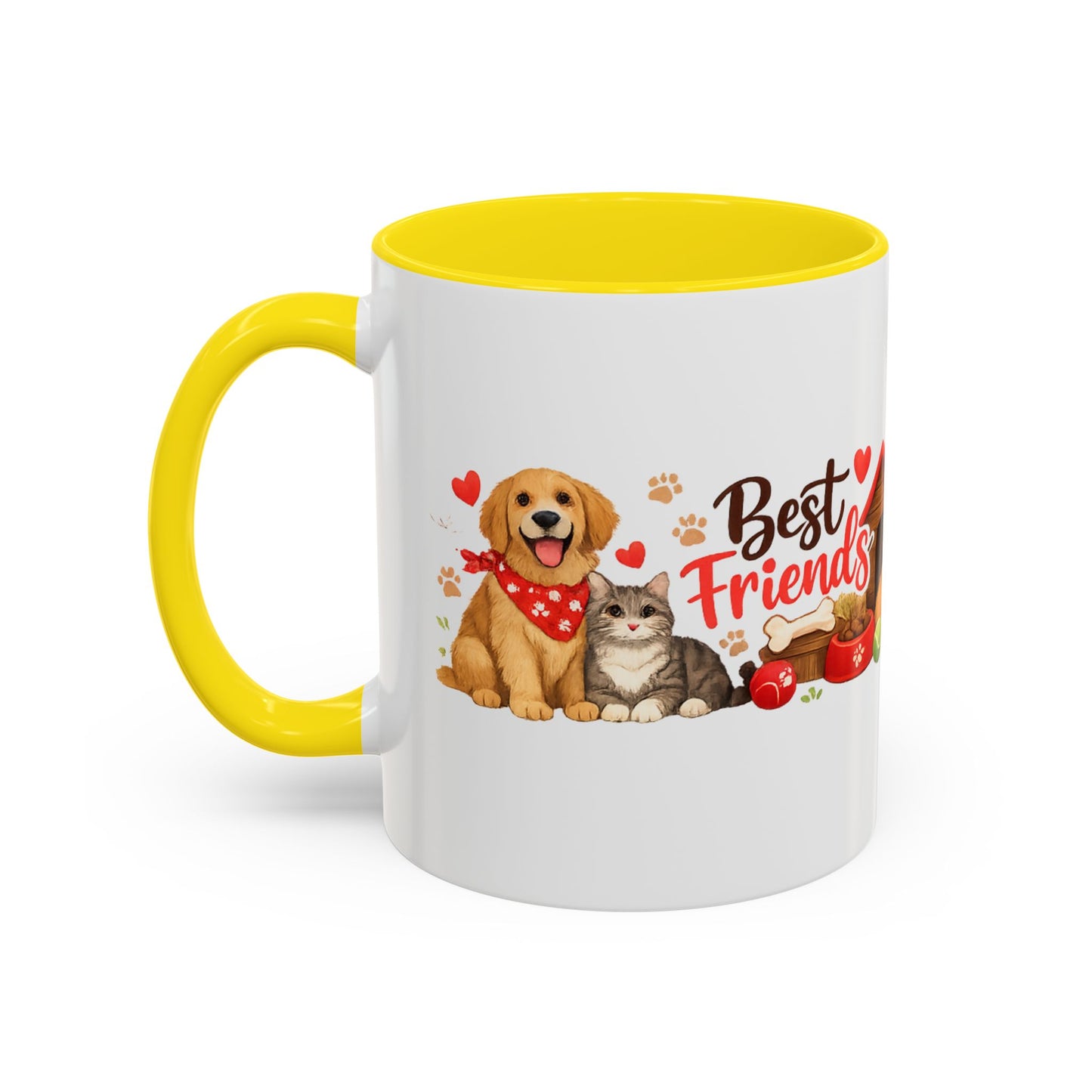 Dog Lover Accent Coffee Mug — “Love is a Four-Legged Word” Ceramic Gift