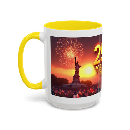 250 Years 1776–2026 Eagle Coffee Mug — Patriotic Anniversary 250th USA Celebration