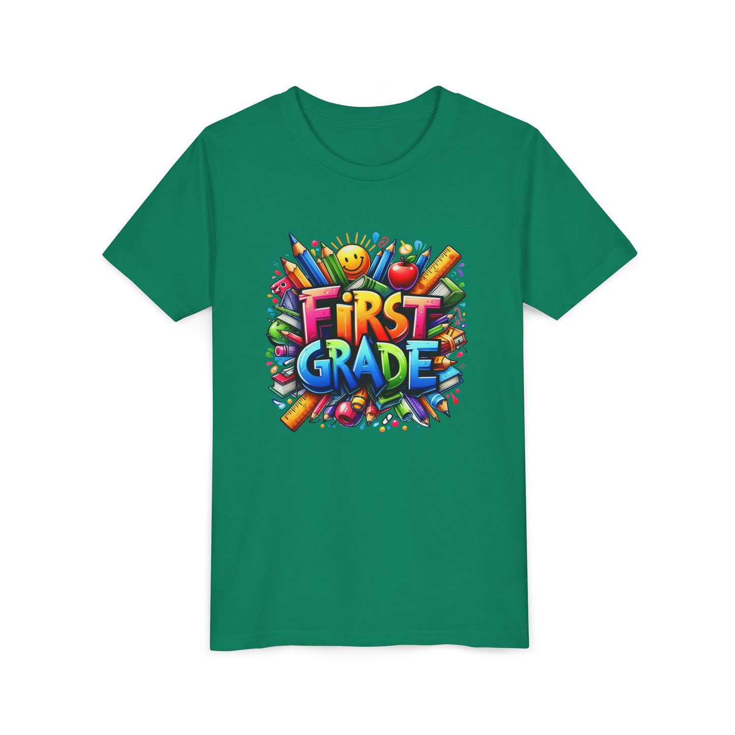 First Grade Kids Tee — Colorful Back-to-School Shirt for Boys & Girls