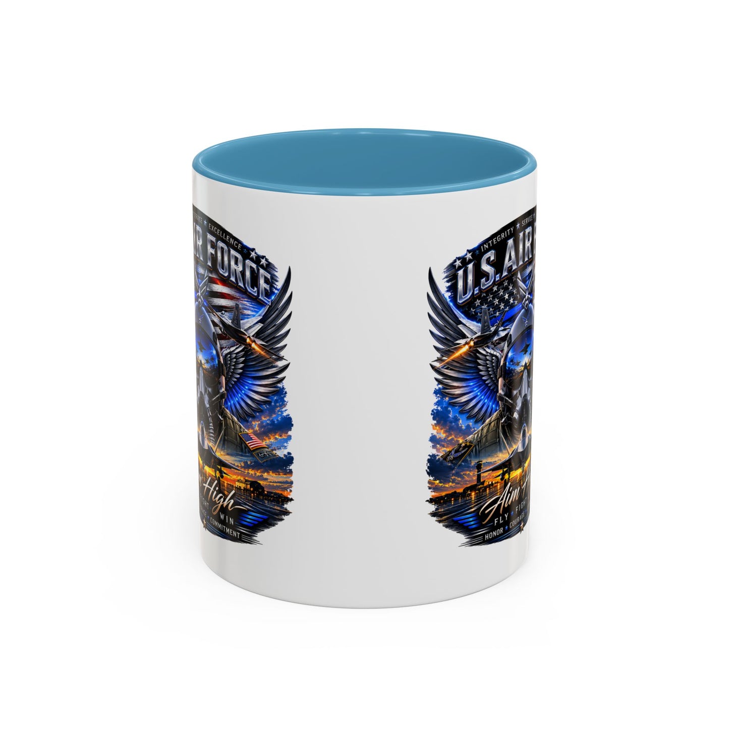 U.S. Air Force Eagle Coffee Mug — "Aim High" Accent 11/15oz