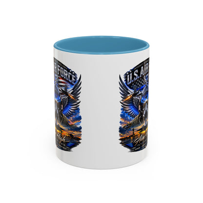 U.S. Air Force Eagle Coffee Mug — "Aim High" Accent 11/15oz