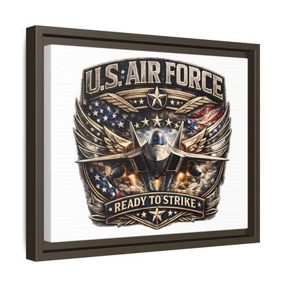 U.S. Air Force Framed Canvas Print – "Ready to Strike" Military Wall Art