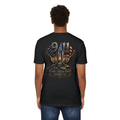 9/11 Memorial T-Shirt — "We Will Never Forget" Tribute Tee
