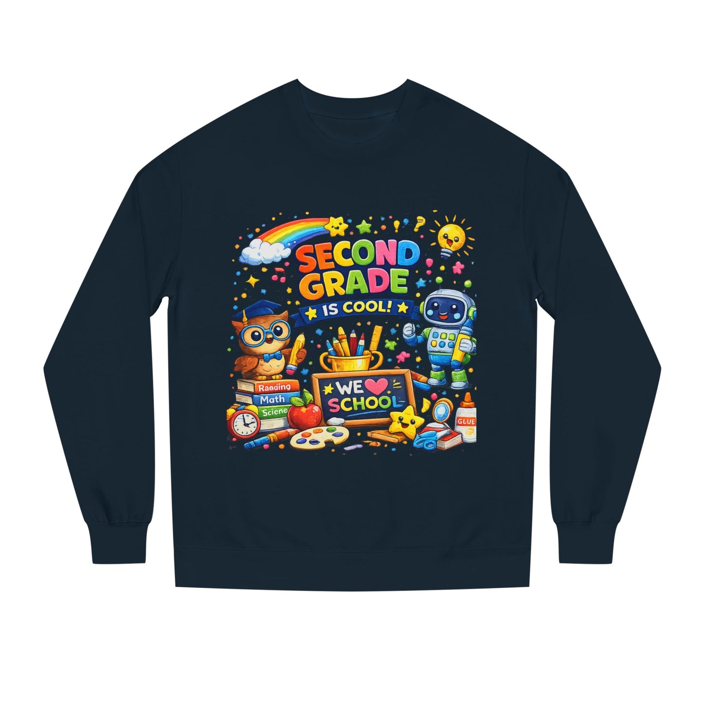 Second Grade Is Cool Sweatshirt – Cute School Kids Crewneck