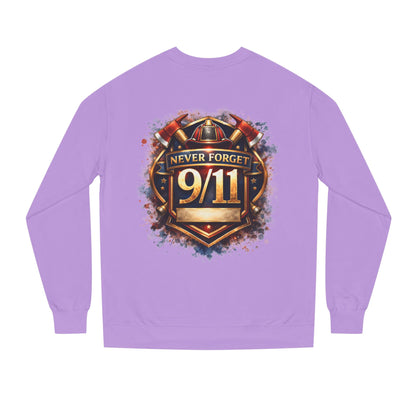 Never Forget 9/11 Sweatshirt — Memorial Firefighter Tribute Crewneck